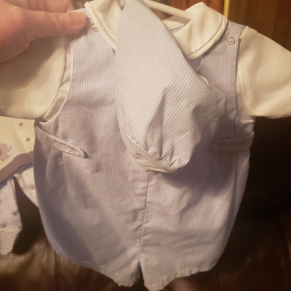 baby boy outfit with bonnet